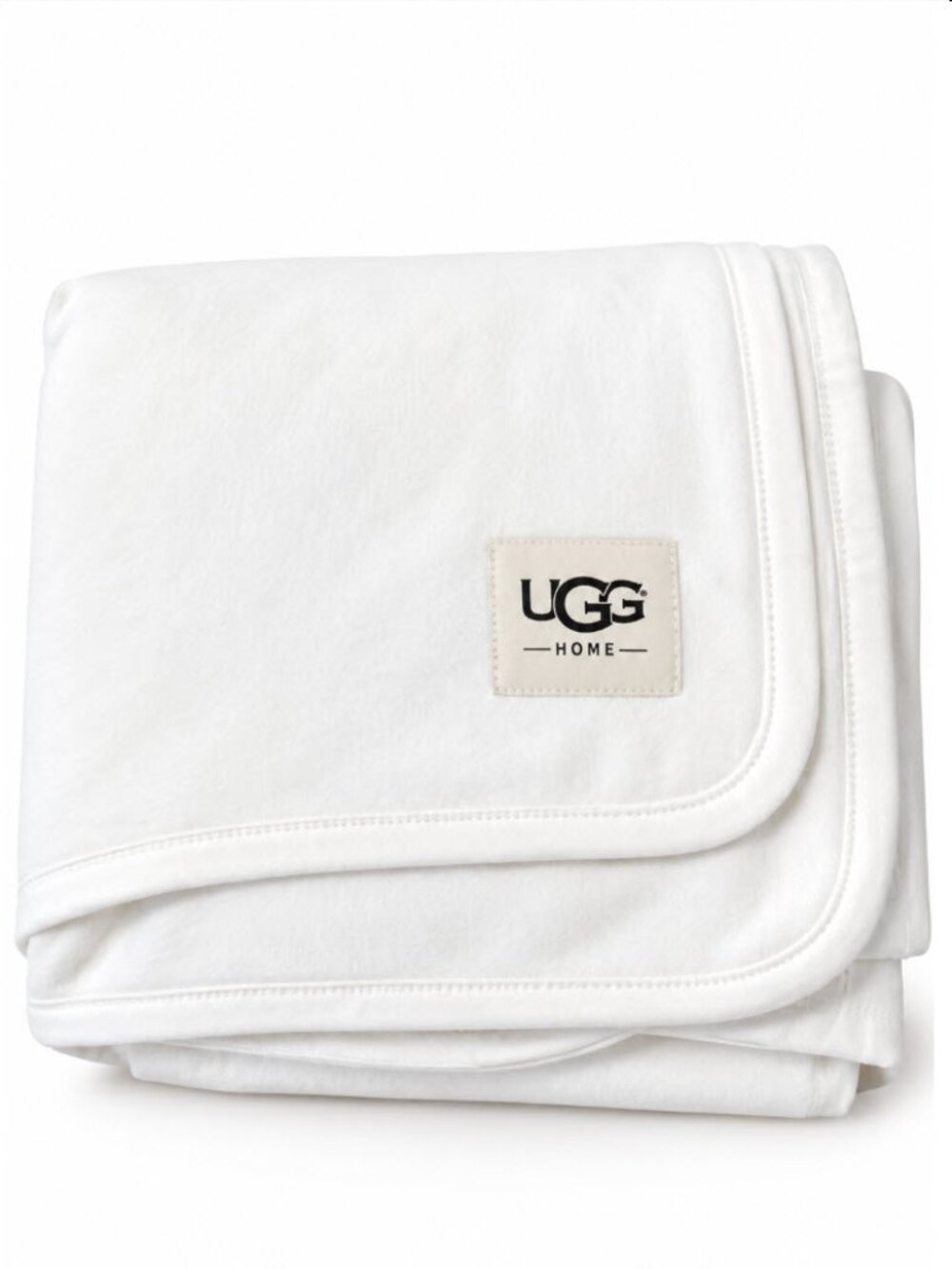 UGG NEW Home White Oversized Cozy Throw Blanket 120x40 Soft Plush